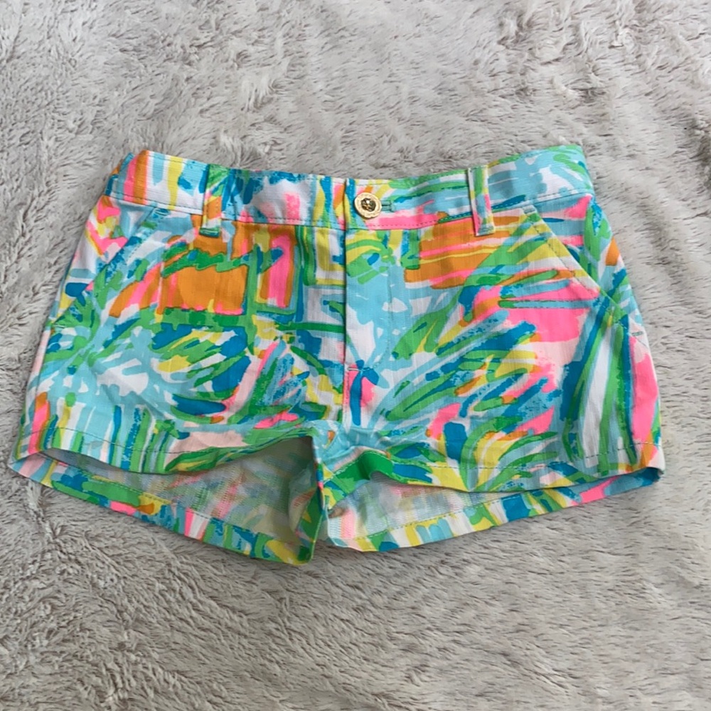 Lilly Pulitzer patterned jean shorts